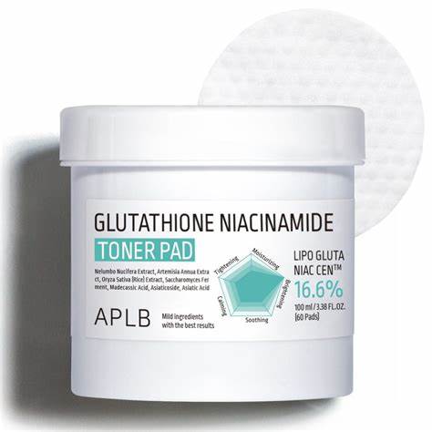 APLB - Glutathione Niacinamide Toner Pad - Brightening Face Pads - 60pcs/100ml