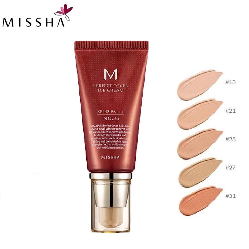 Missha - M Perfect Cover BB Cream SPF42/PA+++ - BB Cream with Sunscreen - No.21 Light Beige - 50ml