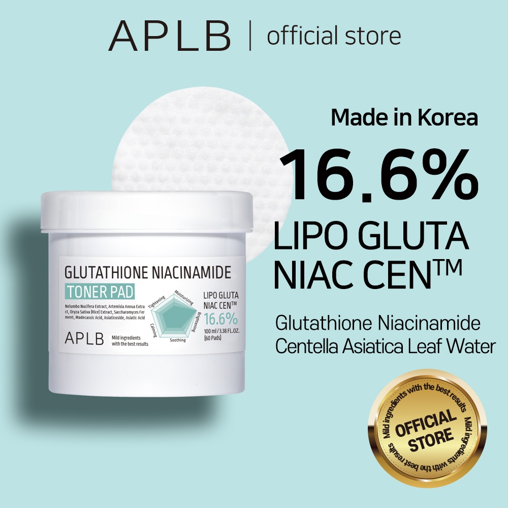 APLB - Glutathione Niacinamide Toner Pad - Brightening Face Pads - 60pcs/100ml - Image 3