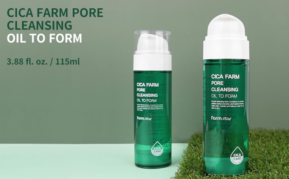 FARMSTAY CICA FARM Pore Cleansing OIL TO Foam, 115 ml - Image 2