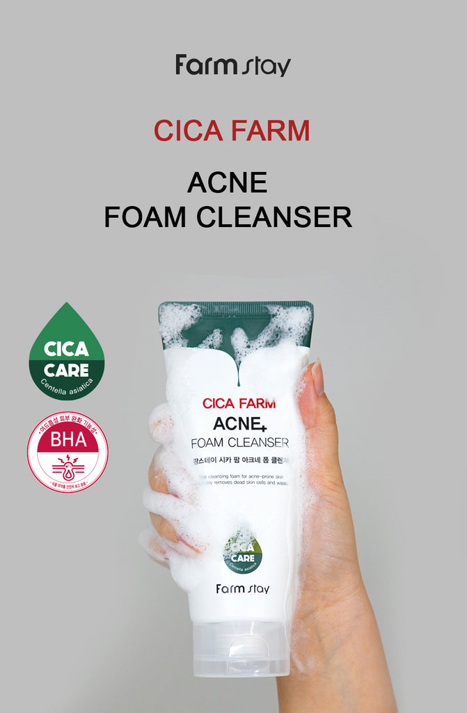 FARMSTAY CICA FARM NATURE SOLUTION Cleansing Foam, 180 ml - Image 2