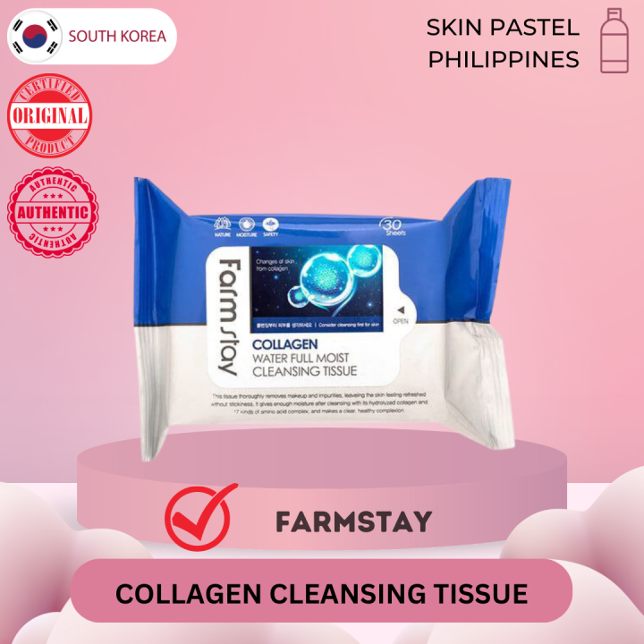 FARMSTAY COLLAGEN WATER FULL MOIST Cleansing Tissue, 30 pcs. - Image 2