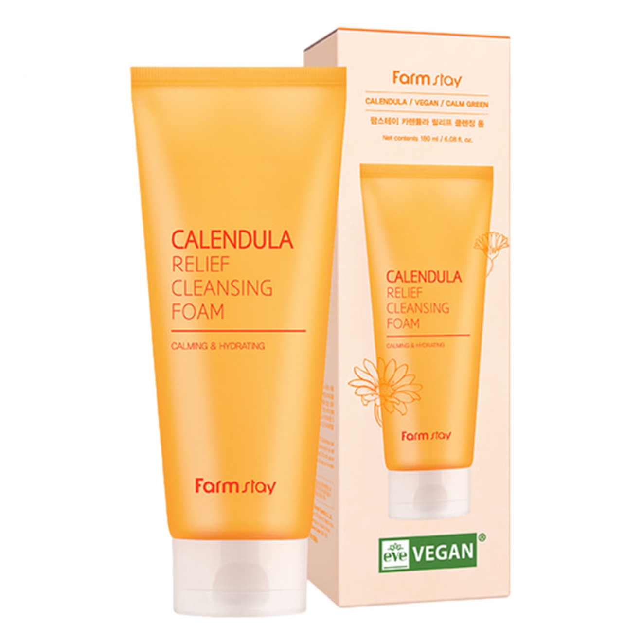FARMSTAY Calendula Cleansing Foam, 180 ml