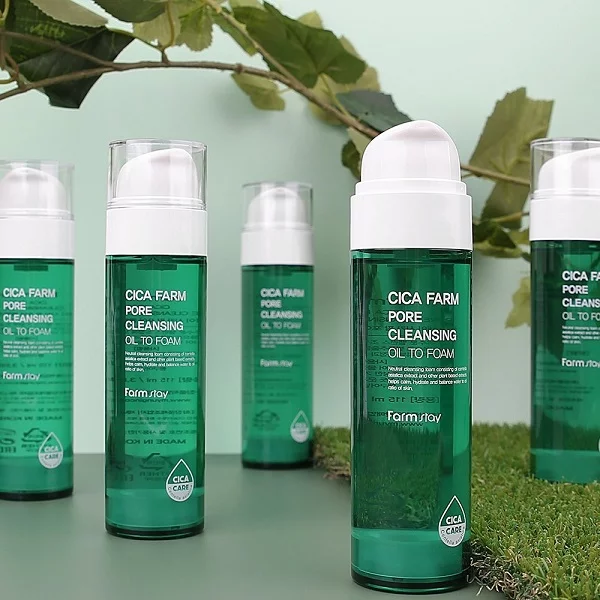 FARMSTAY CICA FARM Pore Cleansing OIL TO Foam, 115 ml - Image 3