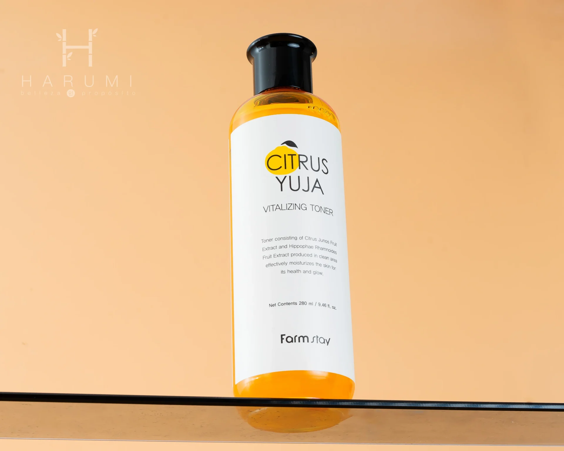 FARMSTAY CITRUS YUJA VITALIZING Toner, 280 ml - Image 2