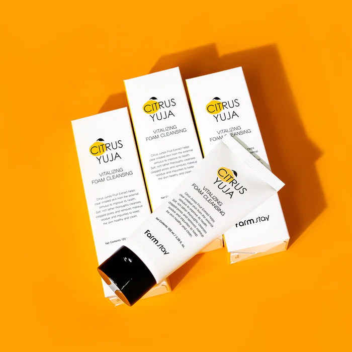 FARMSTAY CITRUS YUJA VITALIZING Foam Cleanser, 100 ml - Image 3