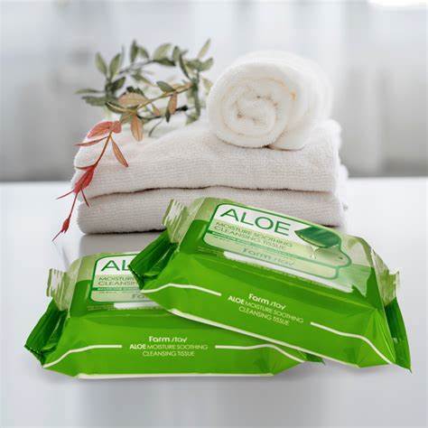 FARMSTAY ALOE MOISTURE SOOTHING Cleansing Tissue, 30 pcs. - Image 3