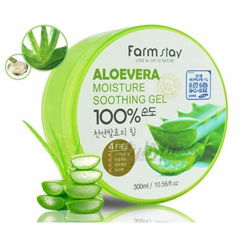 FARMSTAY MOISTURE SOOTHING GEL ALOEVERA, 300 ml - Image 3