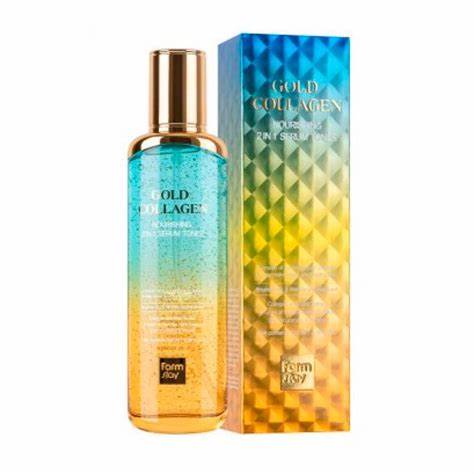 FARMSTAY GOLD COLLAGEN Nourishing 2 in 1 Serum Toner, 130 ml