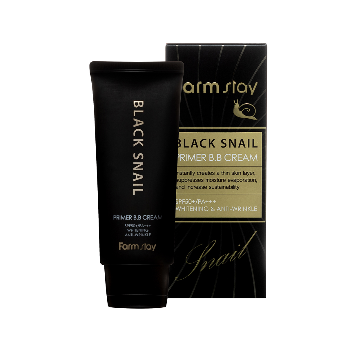 FARMSTAY BLACK SNAIL PRIMER BB CREAM, 50 g