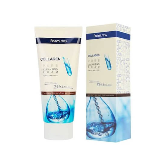 FARMSTAY COLLAGEN PURE Cleansing Foam, 180 ml - Image 3