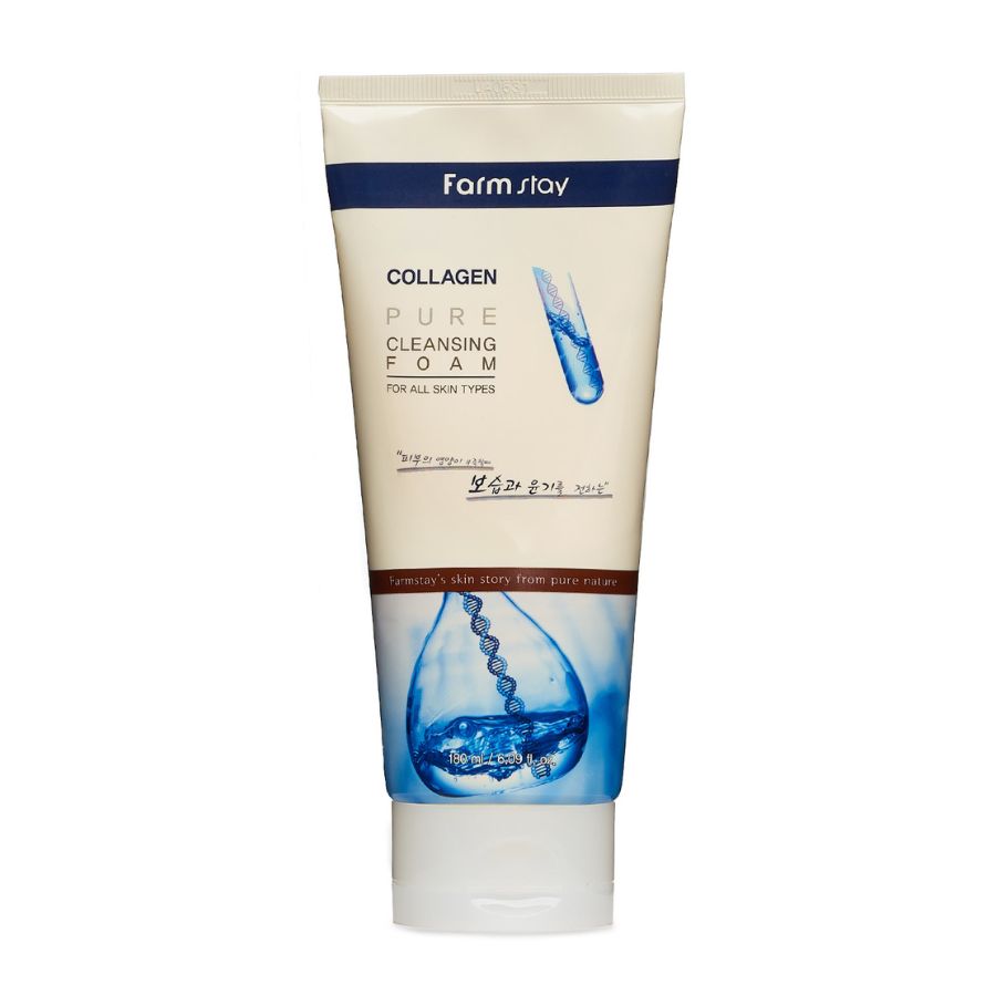 FARMSTAY COLLAGEN PURE Cleansing Foam, 180 ml - Image 4