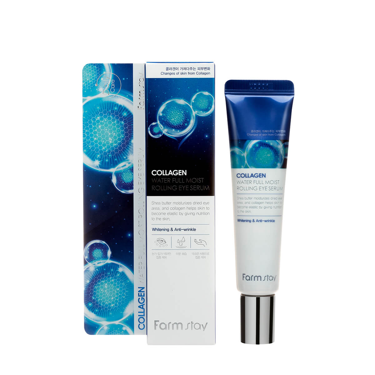 FARMSTAY COLLAGEN WATER FULL MOIST ROLLING EYE SERUM, 25 ml