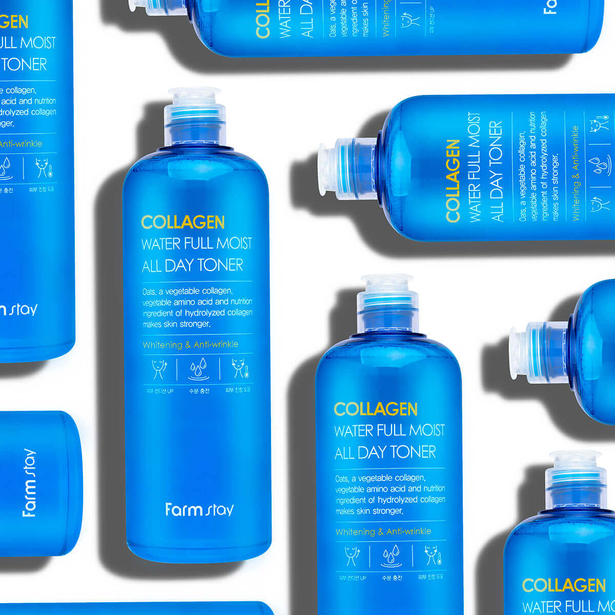 FARMSTAY COLLAGEN Aqua FULL MOIST ALL DAY TONER, 500 ml - Image 2