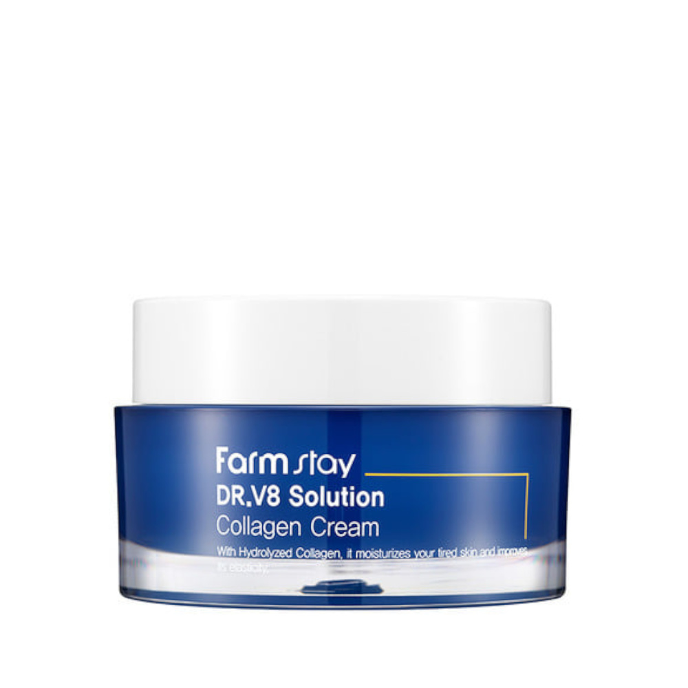 FARMSTAY DR-V8 SOLUTION Collagen Cream, 50 g - Image 2