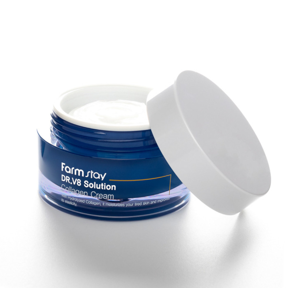 FARMSTAY DR-V8 SOLUTION Collagen Cream, 50 g - Image 3