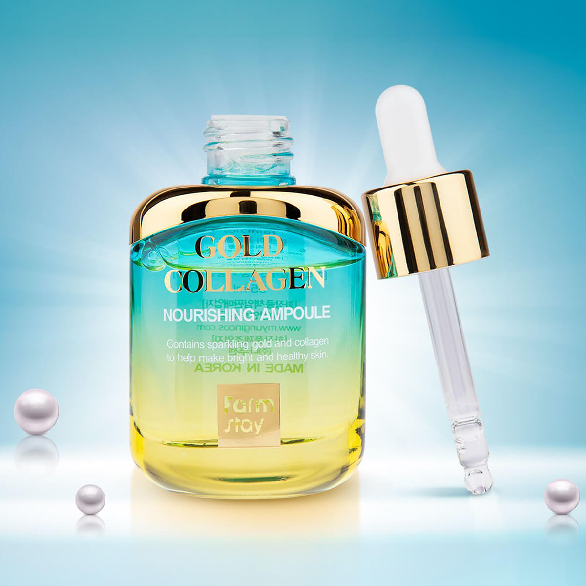 FARMSTAY GOLD COLLAGEN Nourishing Ampoule, 35 ml - Image 2