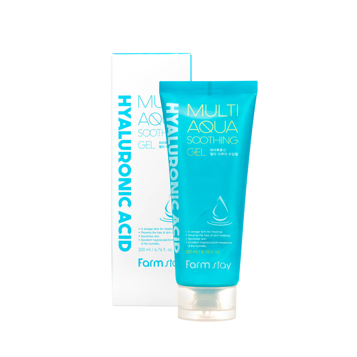 FARMSTAY HYALURONIC ACID MULTI Aqua SOOTHING Gel, 200 ml