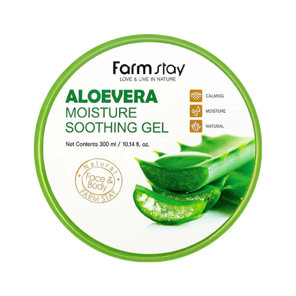 FARMSTAY MOISTURE SOOTHING GEL ALOEVERA, 300 ml