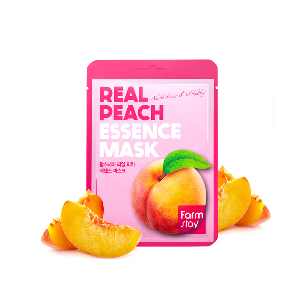 FARMSTAY REAL PEACH Essence Mask, 23 ml