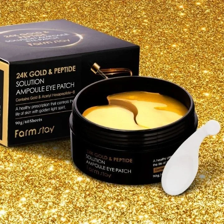 Farmstay 24k Gold & Peptide Solution Eye Patches 90gr 60pcs - Image 3