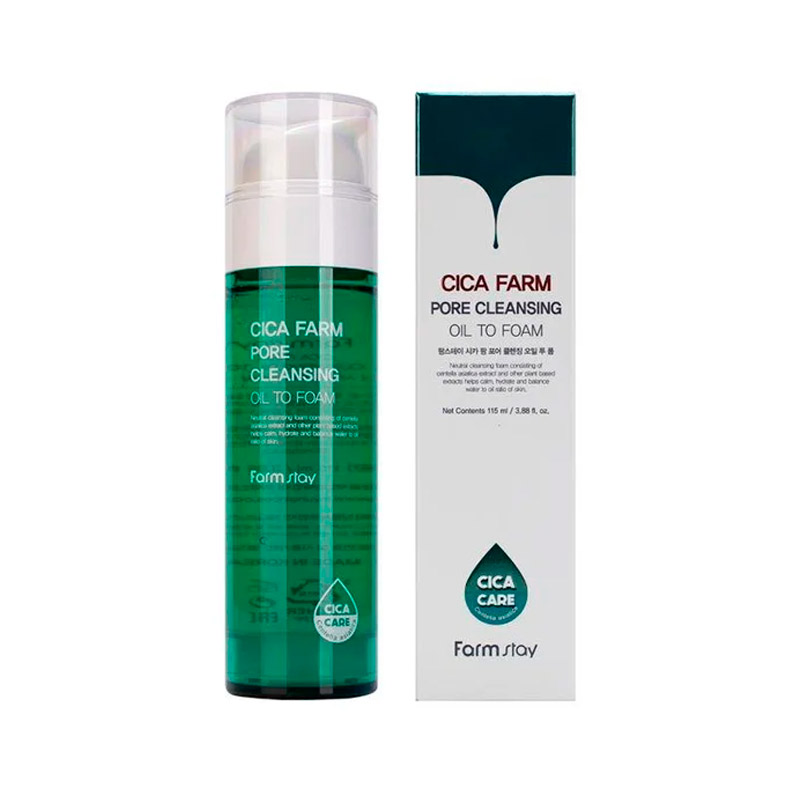 FARMSTAY CICA FARM Pore Cleansing OIL TO Foam, 115 ml
