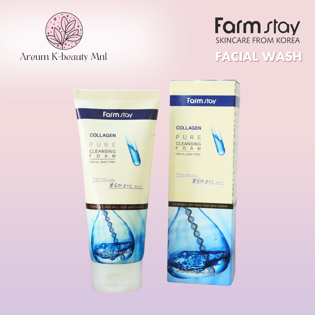 FARMSTAY COLLAGEN PURE Cleansing Foam, 180 ml