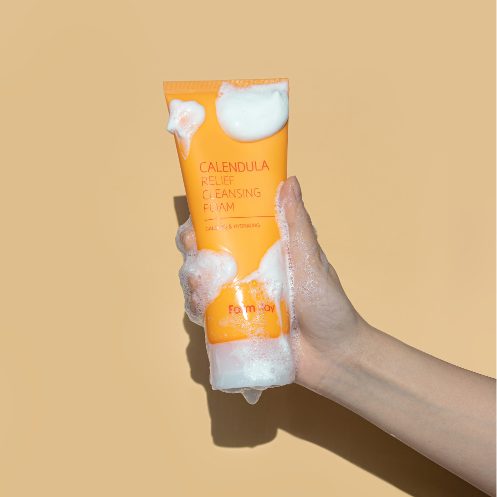 FARMSTAY Calendula Cleansing Foam, 180 ml - Image 3