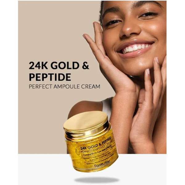 FARMSTAY 24K GOLD & PEPTIDE PERFECT AMPOULE CREAM, 80 ml - Image 3