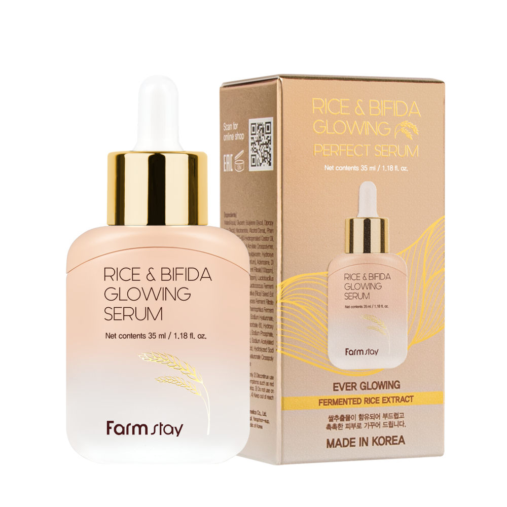 FARMSTAY RICE & BIFIDA Glowing Serum, 35 ml
