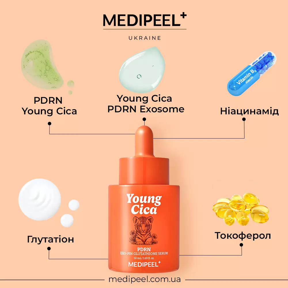 MEDI PEEL Young Cica PDRN EXO-PIN Glutathione Serum 50ml - Image 3