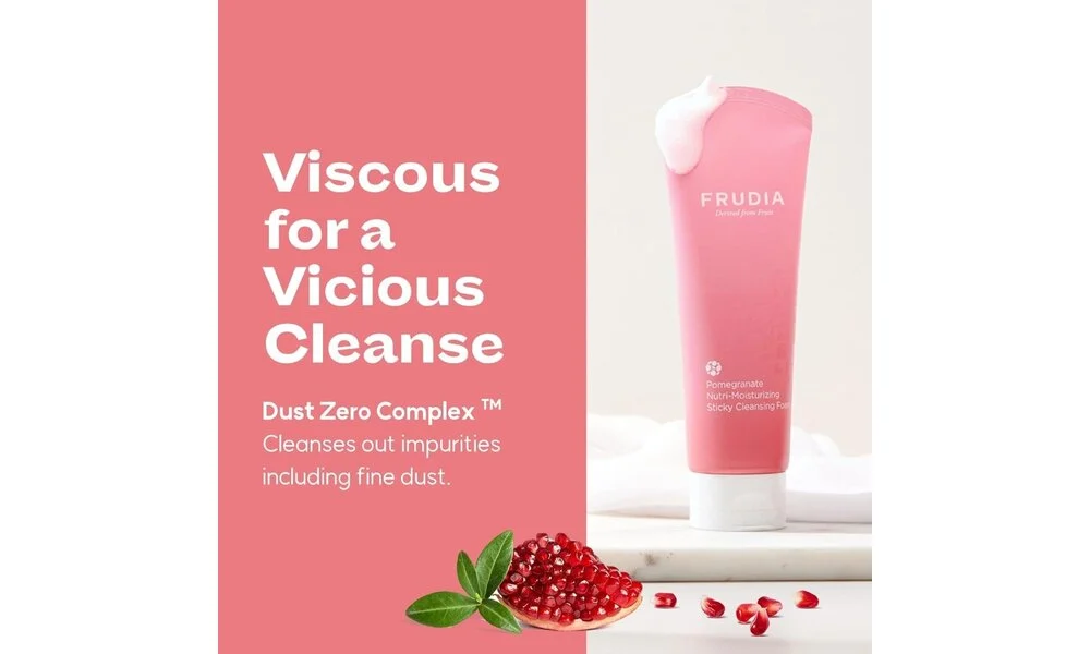 FRUDIA Pomegranate Nutri-Moisturizing Sticky Cleansing Foam 145ml - Image 3