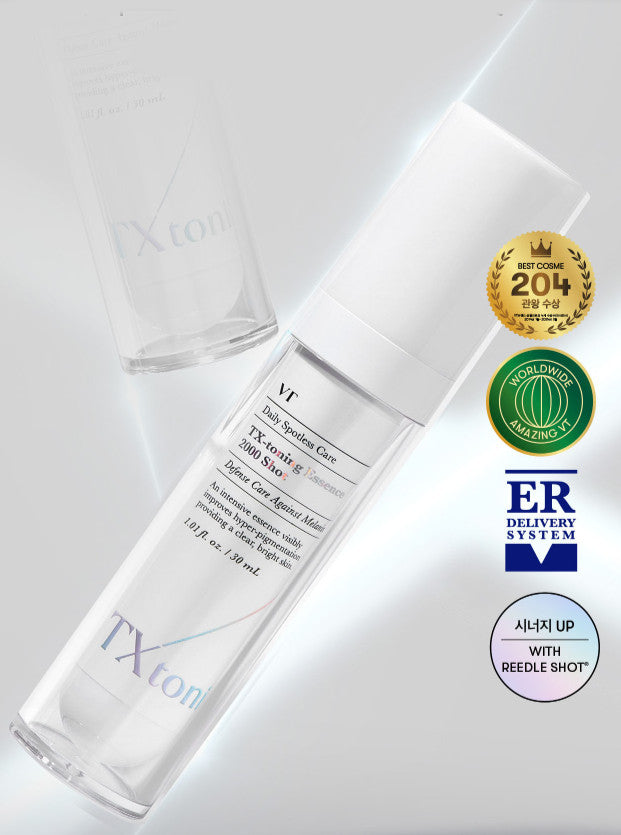 VT Cosmetics - TX-toning Essence 2000 Shot - Brightening Face Essence with Tranexamic Acid - 30ml