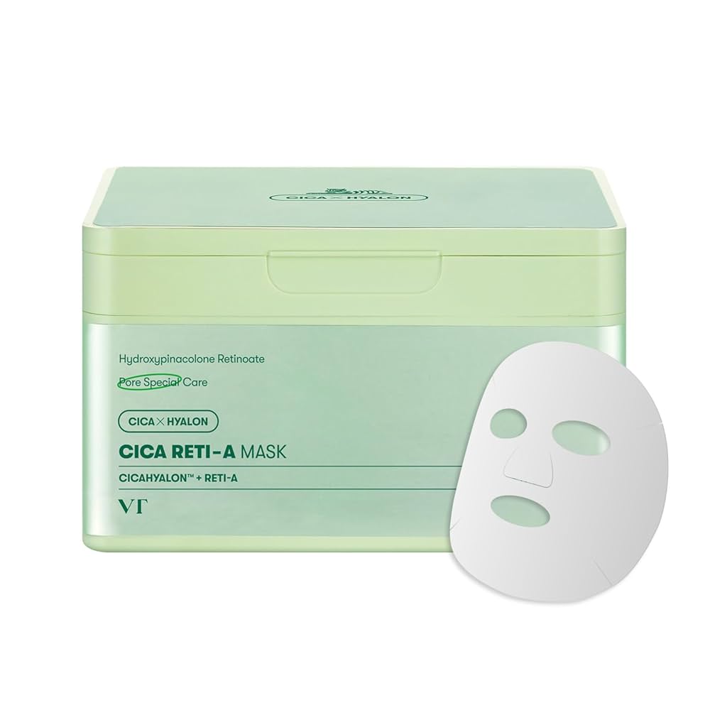 VT Cosmetics - CICA Reti-A Mask - Moisturizing and Exfoliating Face Mask Set in a Sheet - 30pcs/350g