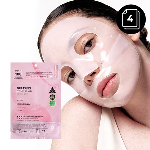 VT Cosmetics - Collagen Reedle Shot 100 2Step Mask - Firming Hydrogel Face Mask - 1.5g + 33g - Image 2