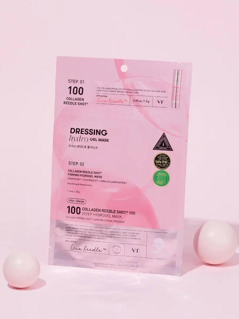 VT Cosmetics - Collagen Reedle Shot 100 2Step Mask - Firming Hydrogel Face Mask - 1.5g + 33g - Image 3