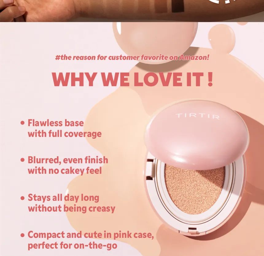 Tirtir - Mask Fit All Cover Cushion - Covering Face Primer in a Cushion - 23N Sand - 18g - Image 4