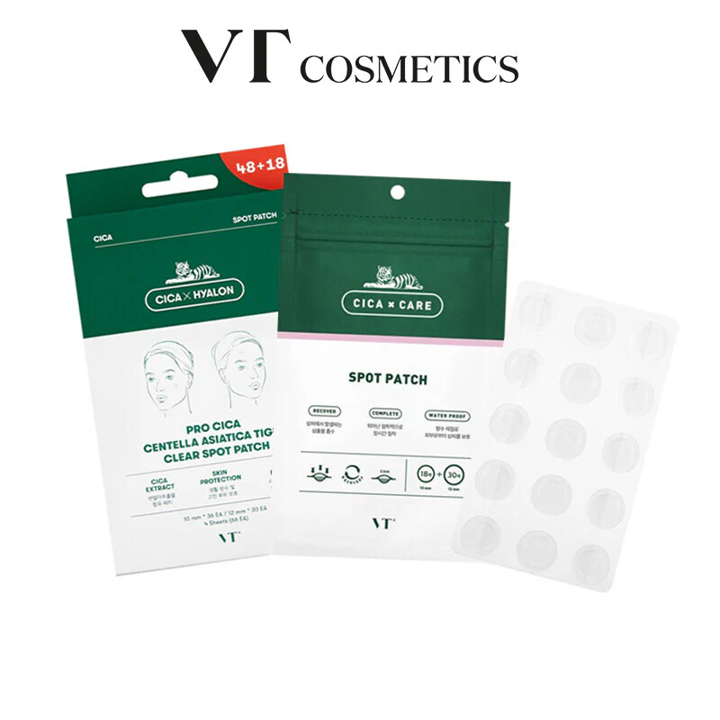 VT Cosmetics - CICA Clear Spot Patch - Soothing Eczema Patches - 66pcs.