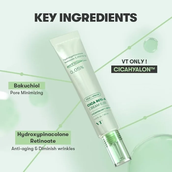 VT Cosmetics - Cica Reti-A Cream 0.05% - Face Cream with Retinol - 30ml - Image 2