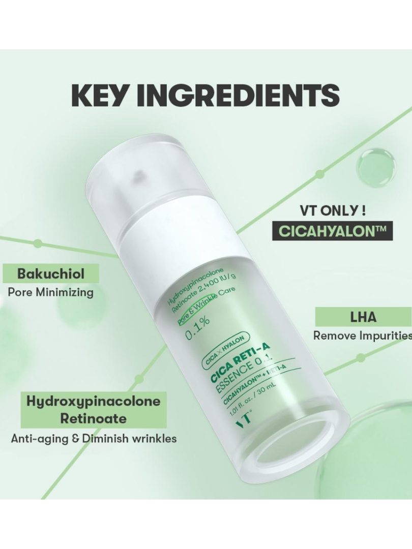 VT Cosmetics - Cica Reti-A Essence 0.1% - Facial Essence with Retinol - 30ml - Image 2