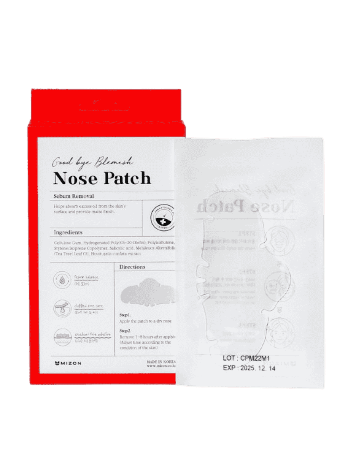MIZON Good Bye Blemish Nose Pack 10pc
