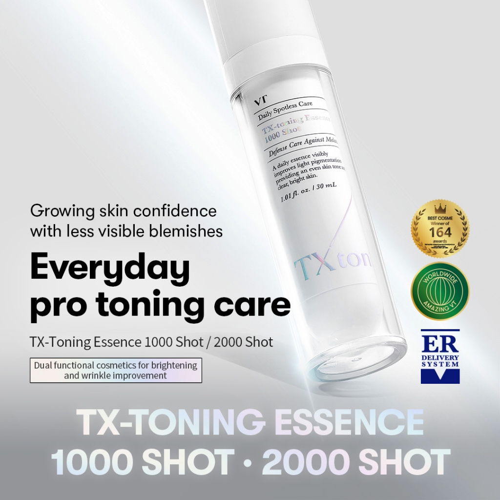 VT Cosmetics - TX-toning Essence 2000 Shot - Brightening Face Essence with Tranexamic Acid - 30ml - Image 3