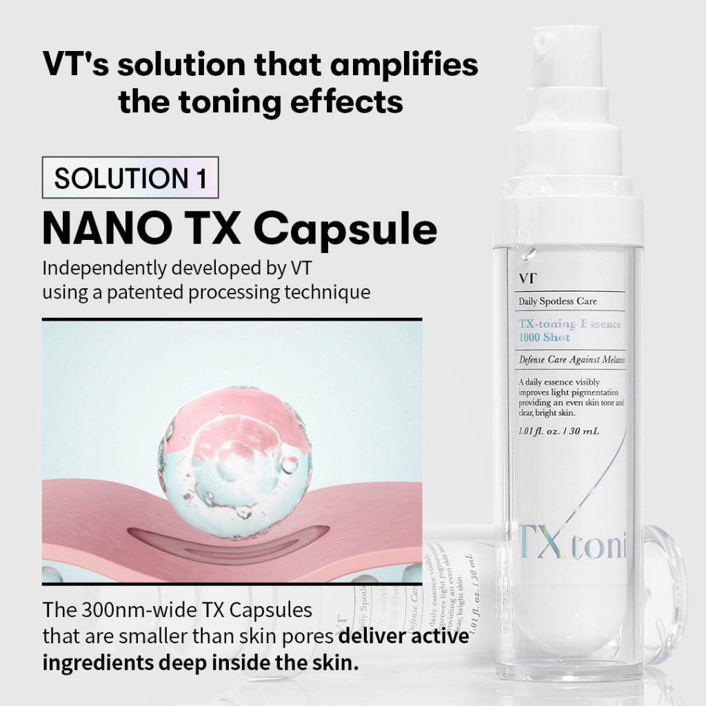 VT Cosmetics - TX-toning Essence 2000 Shot - Brightening Face Essence with Tranexamic Acid - 30ml - Image 2