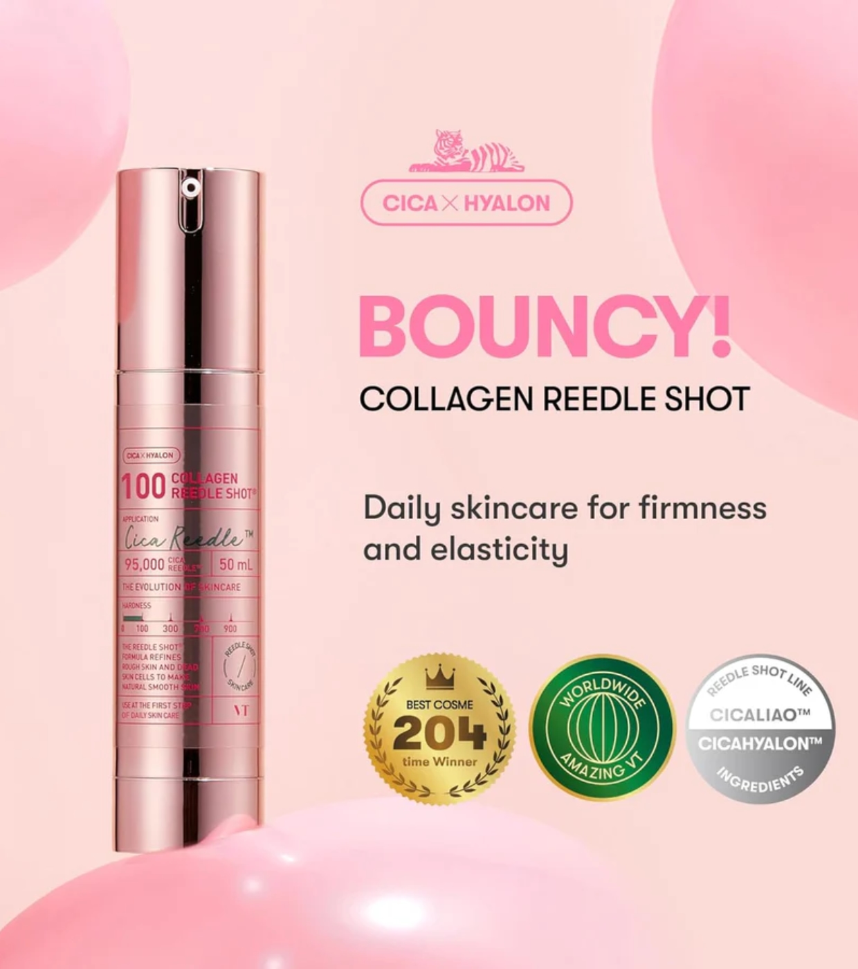 VT Cosmetics - Collagen Reedle Shot 100 - Firming Collagen Serum with Microneedles - 50ml - Image 4