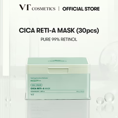 VT Cosmetics - CICA Reti-A Mask - Moisturizing and Exfoliating Face Mask Set in a Sheet - 30pcs/350g - Image 3