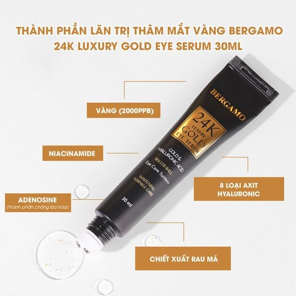 BERGAMO 24K LUXURY GOLD Eye Serum, 30 ml - Image 2