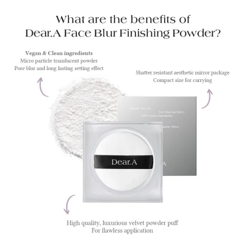 Dr. Althea - Dear. A Face Blur Finishing Powder - Mattifying Powder - 8g - Image 3