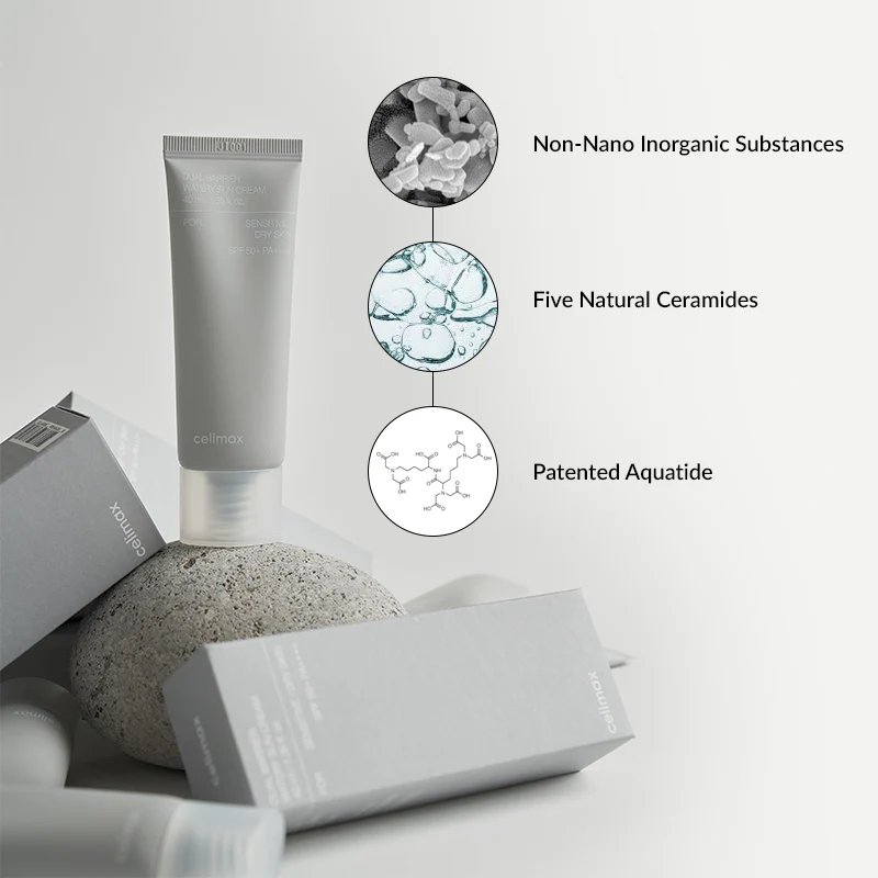 Celimax - Dual Barrier Watery Sun Cream SPF50+ PA++++ - Moisturizing Sunscreen with Dual Protection - 40ml - Image 2