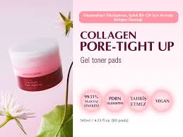 EQQUALBERRY - Collagen Pore Tight Up Gel Toner Pad - Facial Pads Shrinks pores - 60pcs/140ml - Image 3