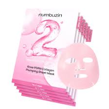 Numbuzin – No.2 Rose PDRN Collagen Plumping Sheet Mask – 5ea